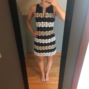 Lilly Pulitzer Navy & Gold Shift Dress